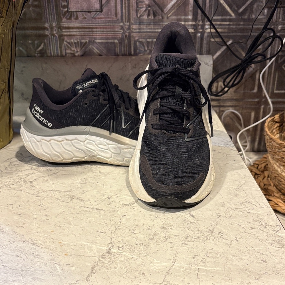 New Balance Black and White Running Shoes